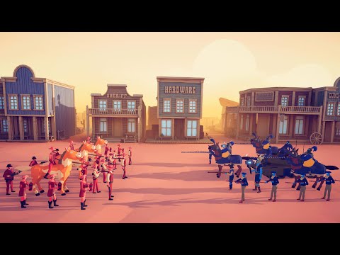 Wild West Faction and Army Fight Test - TABS