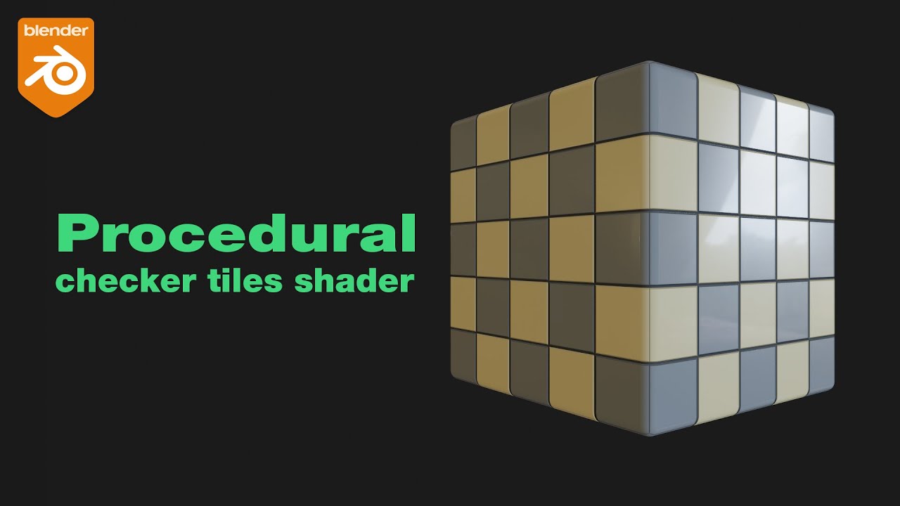 Procedural checker tiles shader