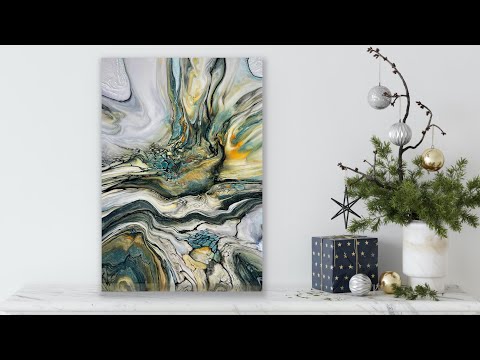 373. Fluid Art -- Geode Colors In A Deconstructed Bloom Technique / art therapy /tlp pigments