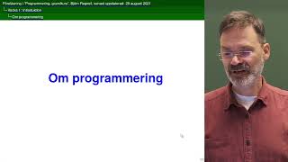 Programmering (2021) vecka 1 del 3: Vad är programmering?