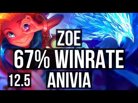 ZOE vs ANIVIA (MID) | Rank 1 Zoe, Rank 6, 67% winrate, 14/3/11, Godlike | TR Challenger | 12.5
