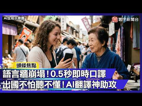 語言牆崩塌！0.5秒即時口譯 出國不怕聽不懂！AI翻譯神助攻｜#寰宇財經新聞
