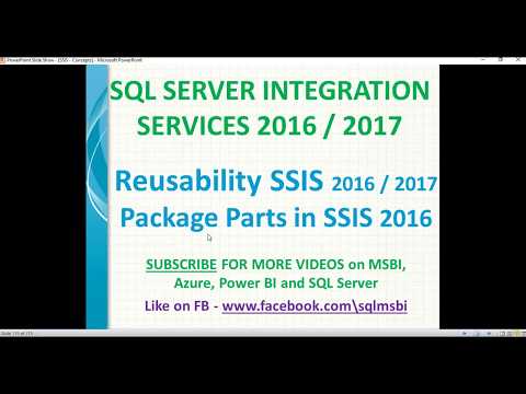 Package Parts in SSIS | ssis re usability components | ssis 2016 new features