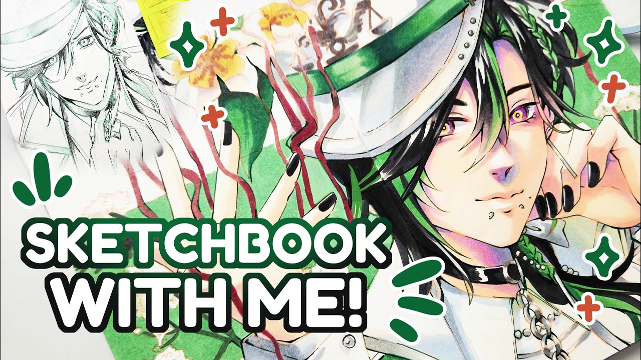 Sketchbook with Me! Alcohol Markers | Long Sketchbook Session