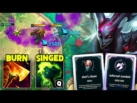 Ultimate 5 Burn Build Shaco - Infernal Conduit + Singed Poison Augment ft. Rank 1 Arena