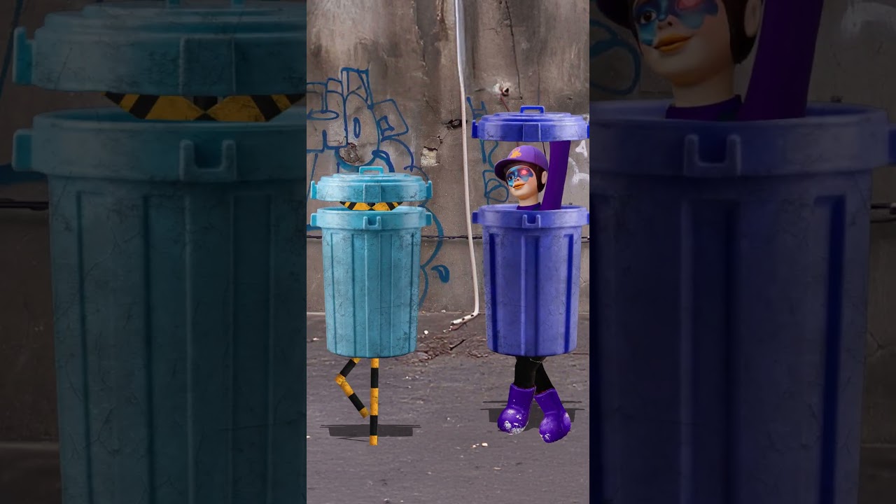 ゴミ箱に隠れていた踏切ドール　#Shorts