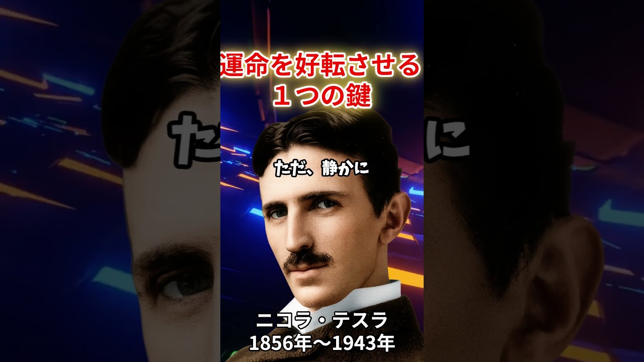 あなたの人生は今日から変わる。テスラが明かす「運命を好転させる」たった一つの鍵～ニコラ・テスラ～ #偉人 #名言 #いい言葉