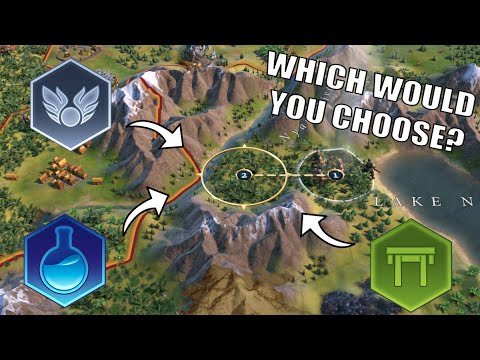 Civ 6 | What District Would You Put Between These 5 Mountains? (#1 Deity ++ Tibet Civilization VI)