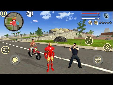 Iron Rope Hero Vice Town City - Fun at Military Base - Android Gameplay