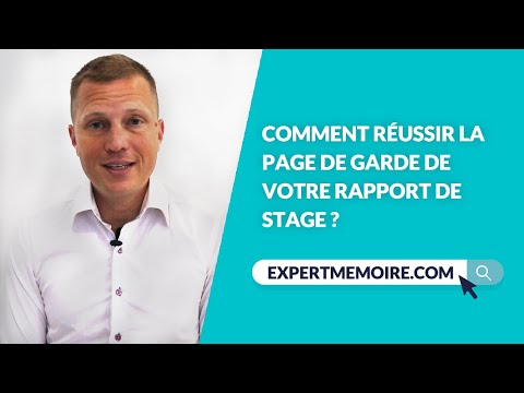 Comment réussir la page de garde de votre rapport de stage