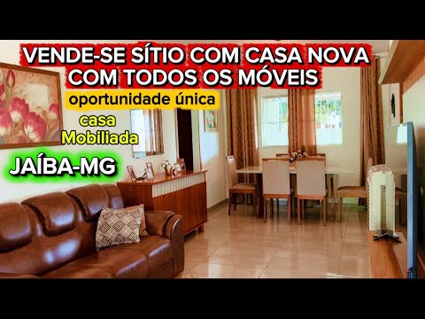 SÍTIO COM UMA BELA CASA, COM TODOS OS MÓVEIS. 5,5 HECTARE.  JAÍBA-MG 