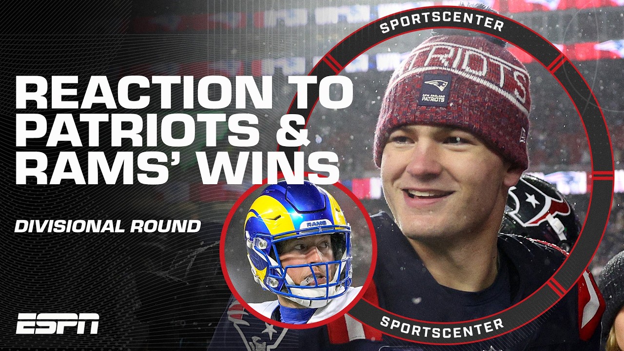Sunday Divisional Round REACTION 🏈  Pats' dominate Texans & Rams | NFL on ESPN