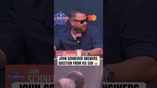 John Schneider answers a question from his son at the MLB All-Star press conference ☺️ #BlueJays