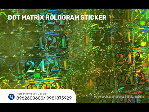 Holographic laser printing dot matrix hologram sticker, for ...