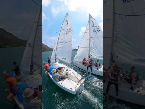 Some Luck Helps!! #justenoughspeed #j24 #sailing #curacao #caribbean #yachting #regatta #racing
