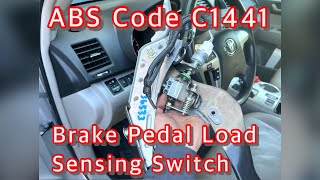 Brake Pedal Load Sensing Switch For Toyota - ABS Code C1441 Brake Booster Malfunction - Simple Job