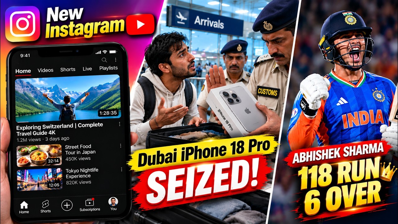 Dubai iPhone Seized! Instagram vs YouTube & Abhishek’s World Record 🔥