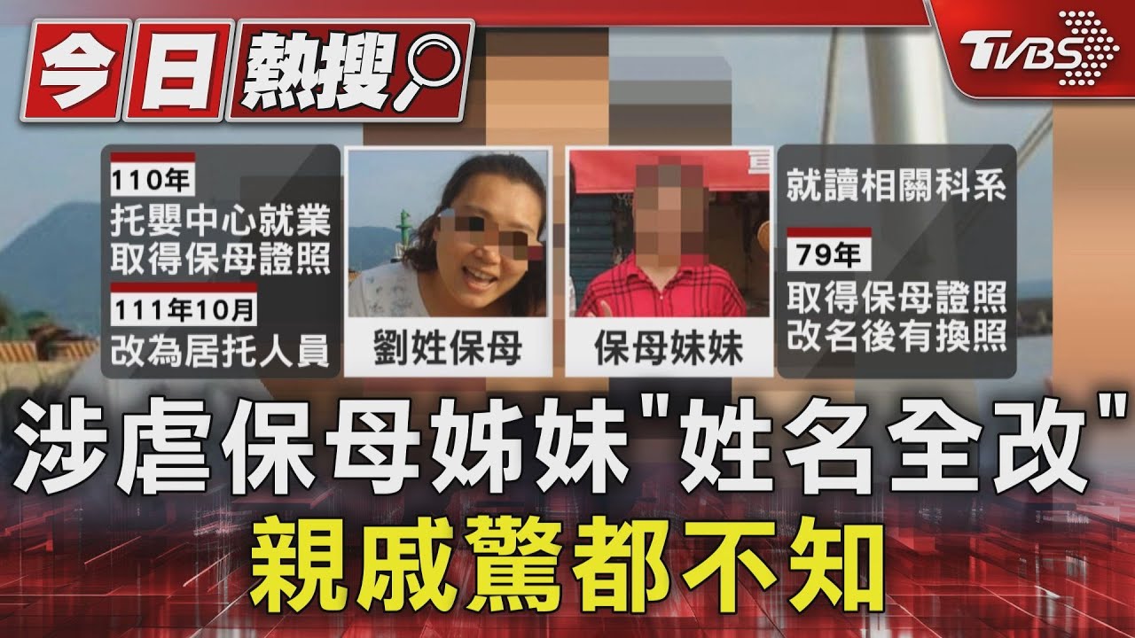 涉虐保母姊妹 「姓名全改」親戚驚都不知