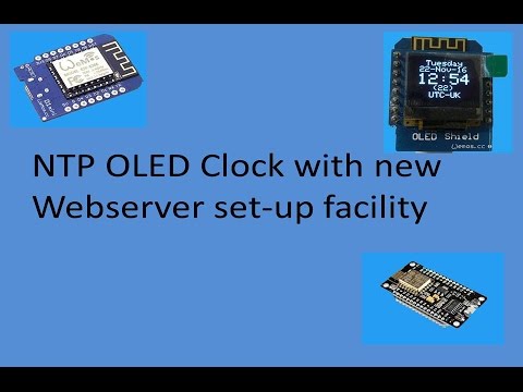 Tech Note 019 - ESP8266 NTP OLED Time Web-Server Setup Add-on