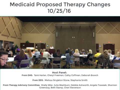 Arkansas Medicaid Proposal Therapy Changes Meeting 10 25 16