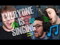 The SSundee squad singing ( SSundee off recording in his video )