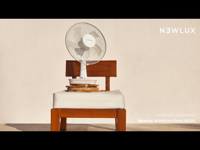 Newlux Desk W500 Ventilador de sobremesa 5 Aspas 40cm Blanco video