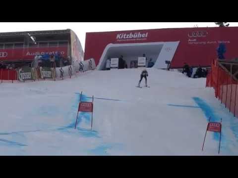 Hard crash Hahnenkamm race 2015 accident Mausefalle 21-01-2015