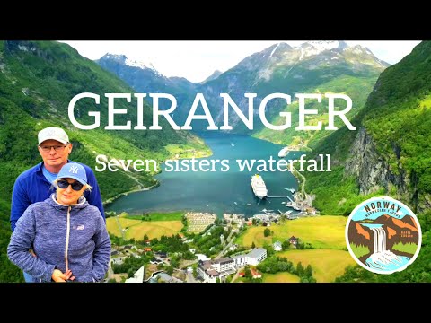 Geiranger Fjord and Seven sisters waterfall Norway 4K