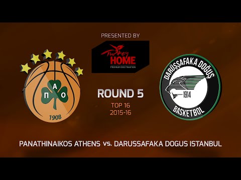 Highlights: Top 16, Round 5, Panathinaikos Athens 82-79 Darussafaka Dogus Istanbul
