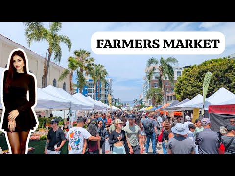 This Is Little Italy Farmers Market 🥕 | Real San Diego Weekend Life | 4K