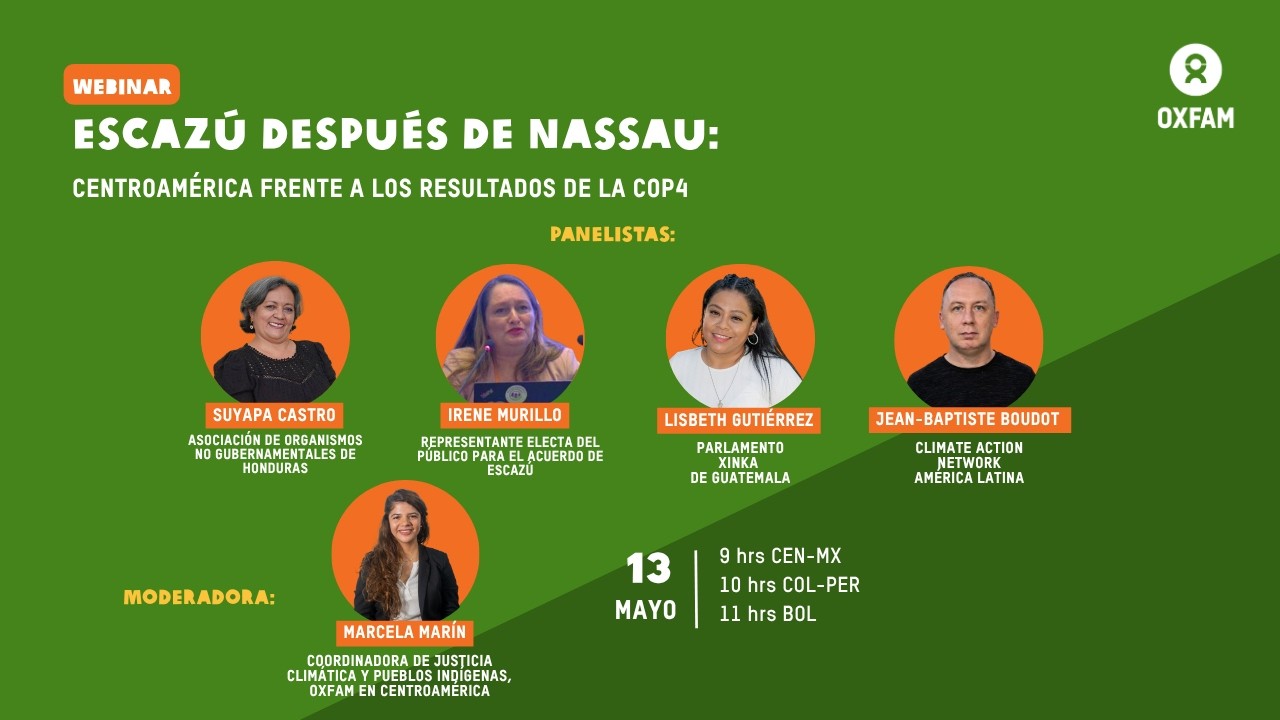 Webinar: Escazú después de Nassau: Centroamérica frente a los resultados de la COP 4.
