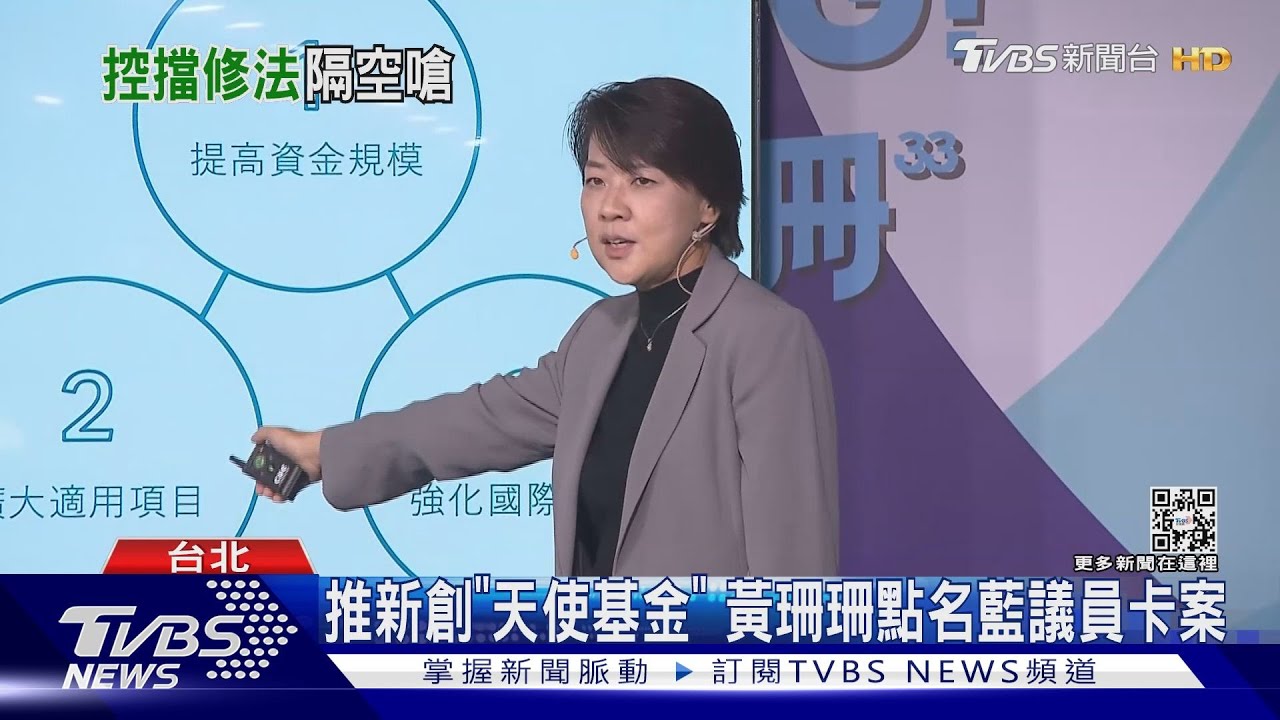 推新創「天使基金」 黃珊珊點名藍議員卡案