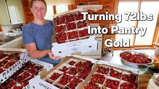 BULK Canning 72lbs of Strawberries | Unique Jams, Syrup & More!