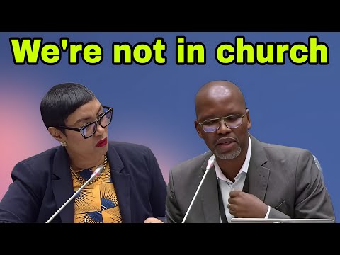 Tension: Dereleen James clashes with Witness at adhoc committee. We're not in. church here.