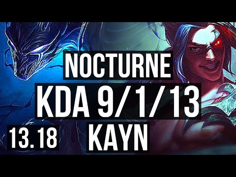 NOCTURNE vs KAYN (JNG) | 9/1/13, 2.2M mastery, 300+ games | EUW Master | 13.18