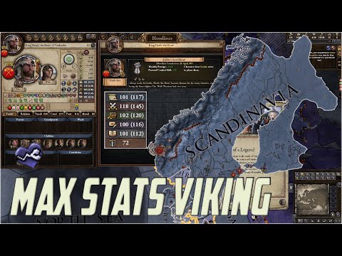 Max Stats Viking in Crusader Kings 2 | The Immortal, Inbreed Viking | What Can Go Wrong?