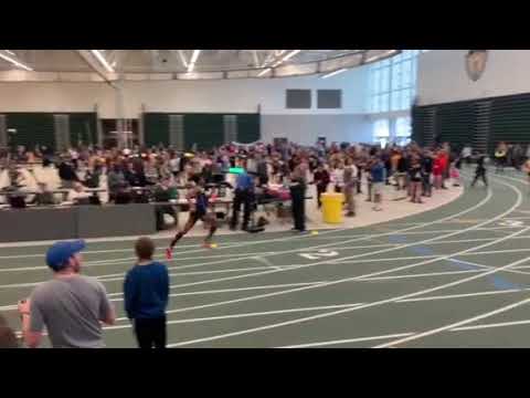 Vanessa Watson running the 600M run d at the 2019 Monroe County indoor track championships