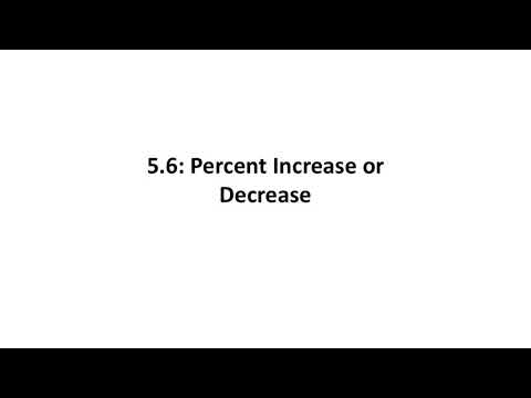 Percent Increase Or Decrease Math 950 Unit 5 Lesson 6