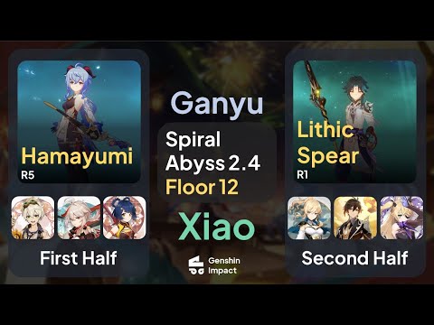 New Spiral Abyss 2.4 Floor 12 9 Stars - Ganyu & Xiao - F2P Friendly