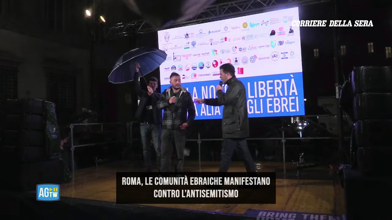 Roma, manifestazione contro l’antisemitismo