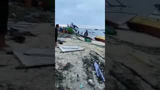preview picture of video 'Bencana hancurkan kapal di pulau Jinato'