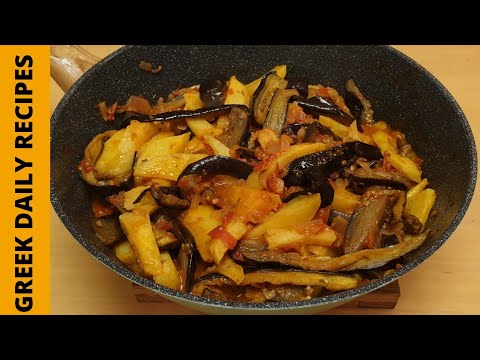 , title : 'Μελιτζάνες με Πατάτες και ντομάτα! | Eggplants with Potatoes and Tomato | Greek  daily recipes'