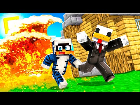 ONDA GIGANTE DI FUOCO CONTRO BASE DI LEGNO - MINECRAFT ITA