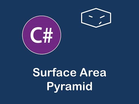 surface area of pyramid in c