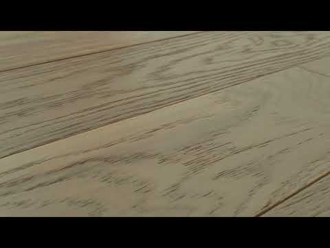 Milano Solid Light Grey Oak Brushed & Lacquered 110mm x 18mm Wood Flooring