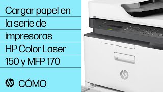 Cargar papel en la serie de impresoras HP Color Laser 150 y MFP 170