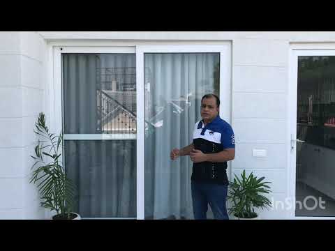 Wooden aluminium sliding window for home
