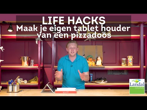 Tablethouder maken van Pizzadoos! Life Hacks #4 [Landal TV]