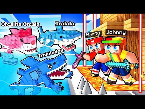 BRAINROT SHARKS vs The Most Secure House In Minecraft!