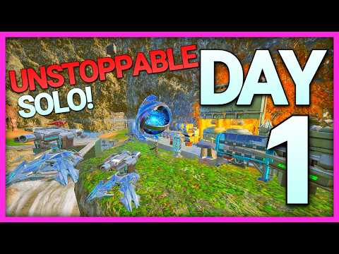 SOLO's BEST START On The MOST POPULATED SERVER | Solo INX 2Man Ark PVP